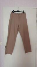Pantalon beige foncé en lin et coton Uniqlo - Taille M