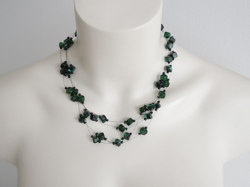 Collier vintage kette pierres - vintage,