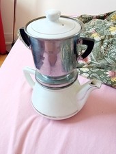 Cafetière salam Porcelaine De Limoges Blanche  Vintage 1950 Filtre A Changer