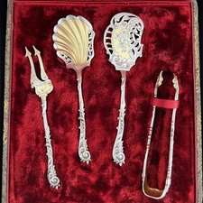 Service à bonbon, fruits confits en Vermeil & en Argent Massif, Henri Soufflot