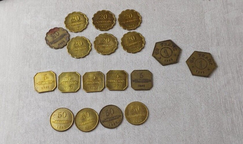 Lot anciens jetons de - d'anciens,