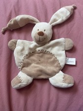 Doudou lapin plat beige crème