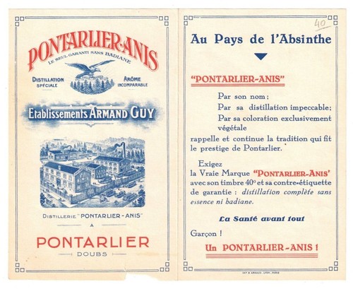 Ancien dépliant plié