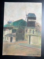 Tableau papier technique mixte Maurice Utrillo (fait main) signé et estampillé