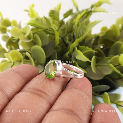 Poire naturel péridot argent - poire,