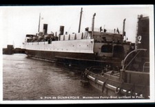 DUNKERQUE (59) FERRY-BOAT "HAMPTON FERRY LONDON" au port vers 1930