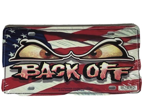 Usa american flag back - "back, off"