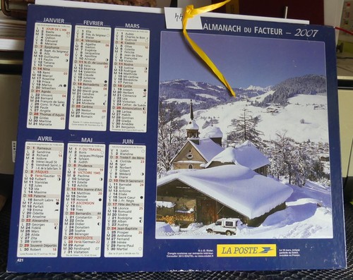 Calendrier des postes 2007