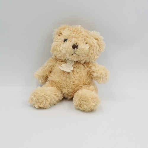 Doudou peluche ours beige miel