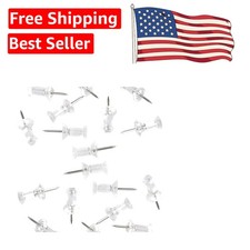 100-Pack Clear Push Pins with
