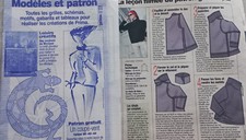 PATRON VESTE COUPE VENT  FEMME TAILLE 36 40 44  PRIMA N°208 LE PHARE DE BALEINE