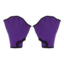 Palmés Nage Gants, Unisexe Natation Résistance Gants Eau Résistance M, Violet