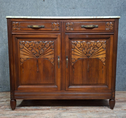 Buffet art déco noyer - buffet,