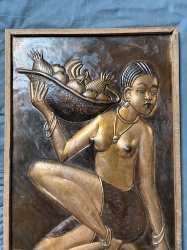 Tableau cuivre repoussé - cuivre,