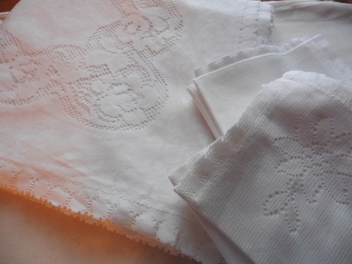 Vintage nappe 12 serviettes - 12,