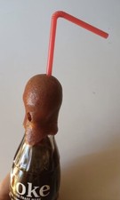 Coca-Cola Rare London bouteille verre 185 ml Mousse Expansion Paille vintage Art