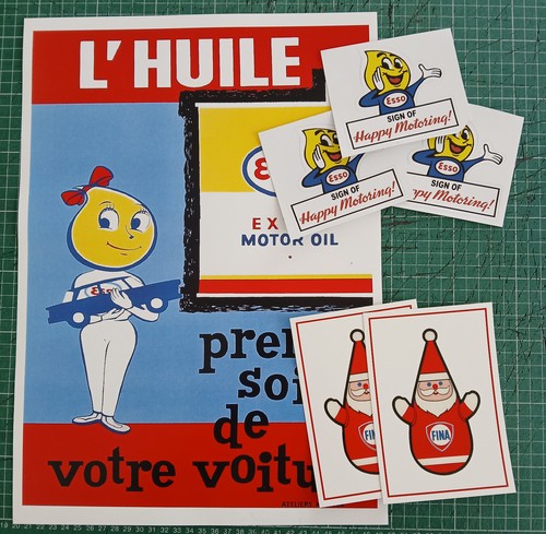 Esso lot autocollants - esso, +