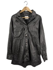 BERSHKA Veste en cuir