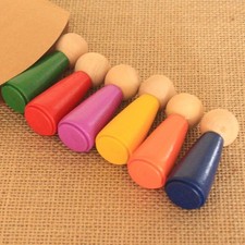 6x Montessori Rainbow Peg