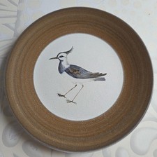 Assiette Marcel Guillot céramique Vanneau  Chasse Vintage Oiseau