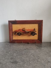 Petit Cadre En Bois Vintage.  Voiture Ancienne. Porte Clés / Torchons