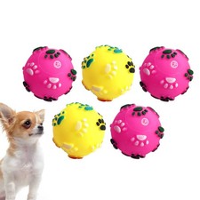 5pcs Sound Toy Toy Footprint Ball For Dog Puppy (couleur aléatoire)