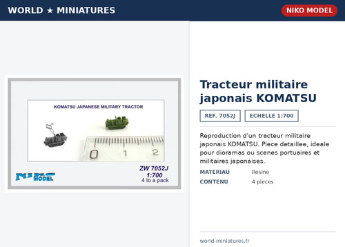 Nikomodel 7052j tracteur - -,