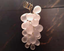 (2 PIÈCES) PENDENTIF GRAPPE DE RAISIN EN VERRE DE MURANE, POUR LUSTRES ET...