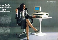 Publicité Advertising 087  1985  Machine à écrire éléctronique (2p) Rank Xerox