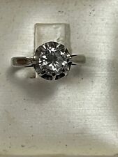 bague or blanc avec diamant 0,75 carat