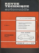 (C6)REVUE TECHNIQUE AUTOMOBILE  AUTOBIANCHI PRIMULA / FIAT 500 Jardinière