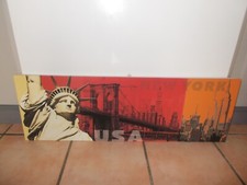 tableau toile 30x90cm New york-londres-states