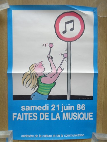 Affiche fete musique - affiche, de
