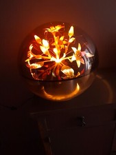 GRANDE LAMPE  A FIBRE OPTIQUE VINTAGE 70'S , SPACE AGE , ITALY