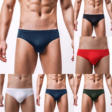 Slip Homme Vêtements de Nuit Pochette Soie Glace Caleçon D'été Confort Linge