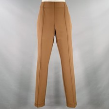 LAFAYETTE 148 Taille 6 Marron Polyamide Mélange Côté Fermeture Éclair Robe Pants