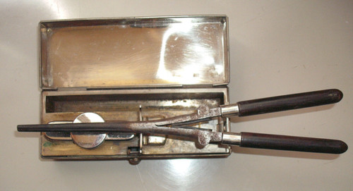 Ancien coffret voyage fer - ancien,