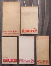 LOT 5 ANCIENS CARNETS BLOC-NOTES PUBLICITAIRES BIERE PELICAN VIVASTAR SYLVER  2