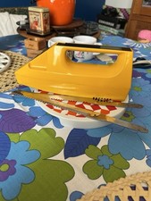 Couteau électrique Moulinex Type 382 orange jaune vintage fonctionnel