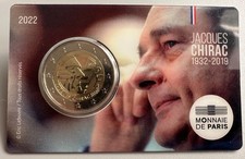 2 EURO JACQUES CHIRAC - FRANCE BU 2022 COINCARD NEUF