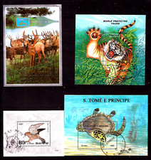 ZY CAT8 P4 Corée  4 blocs: Animaux-Cerf, Tigre, Vautour, Tortue