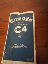 Citroen c4  10cv 1928 notice entretien d origine 