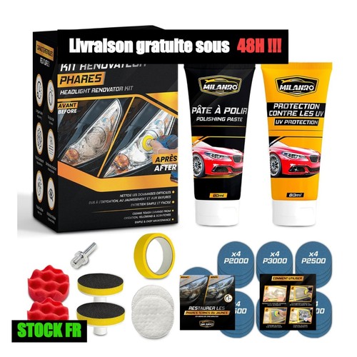 Kit rénovation phares voiture