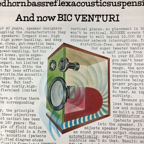 Bic venturi speakers - print, ad