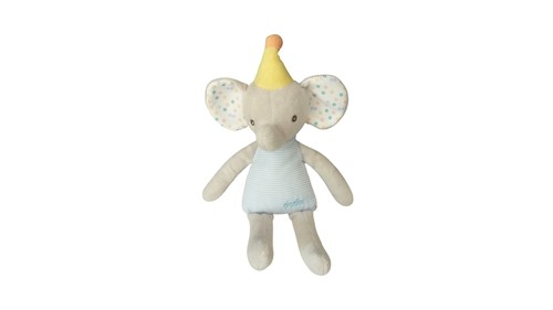Peluche éléphant gris bleu - ,