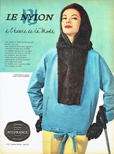 Publicité advertising 118   1958   vetements ski Nylon anorak  parka fuseau