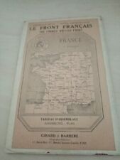 Carte état major Girard & Barrère, le front Français-thé franco-british front