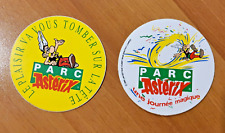 Lot de 2 autocollants stickers Parc d'attractions ASTERIX vintage ouverture 1989