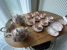 SERVICE A THÉ PORCELAINE ANGLAISE MODÈLE  PÂQUERETTE  DES ANNÉES 1900 RARE!