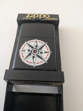 ZIPPO BLACK MATE BOUSSOLE 